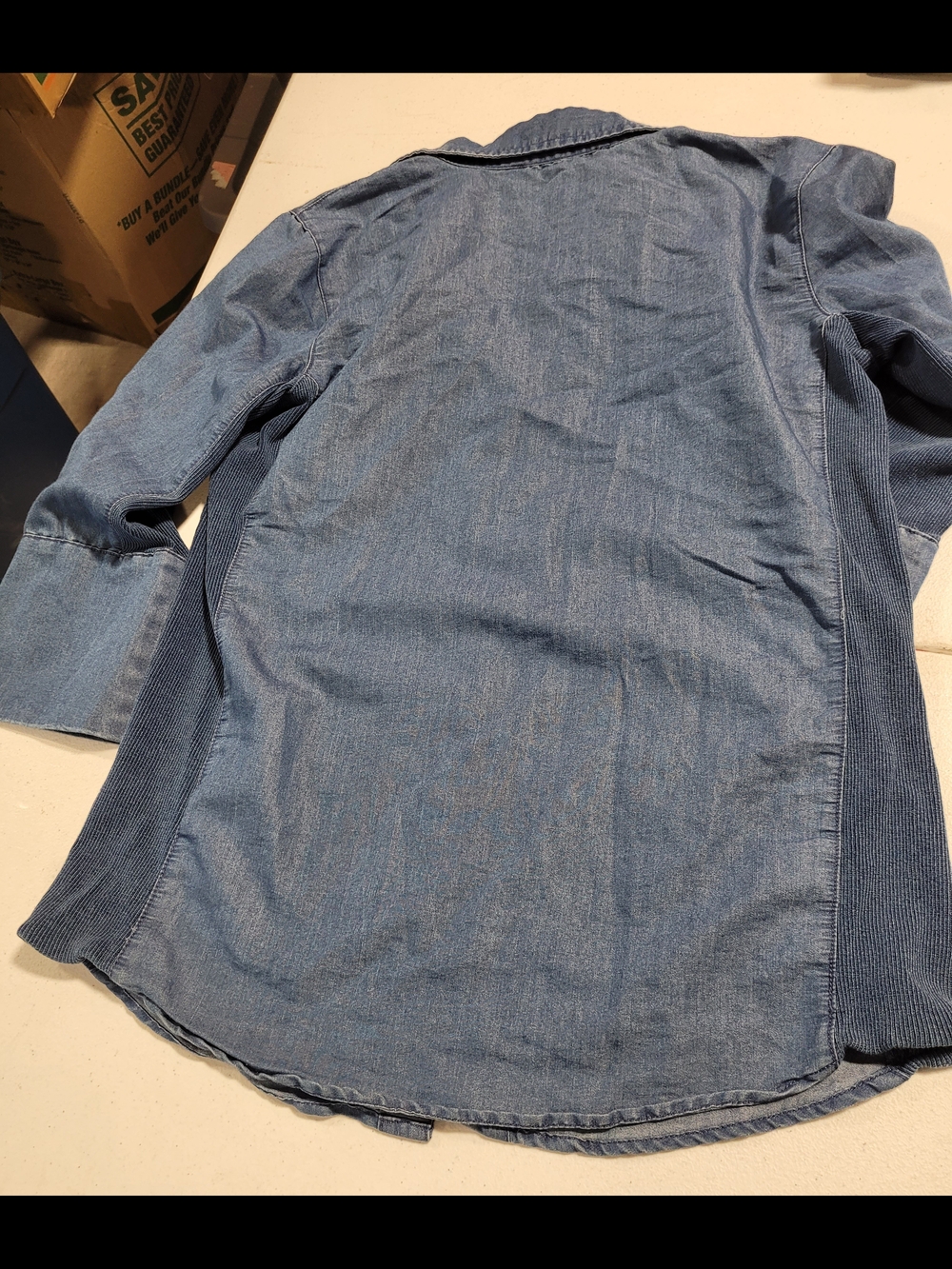 Harve Benard Light Blue Denim Button-Down Shirt - Picture 3 of 3